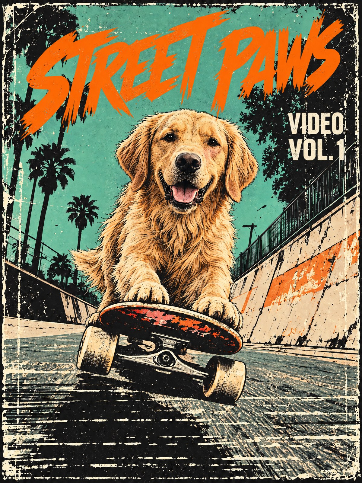 ストリートポスター(スケートボード)の完成例