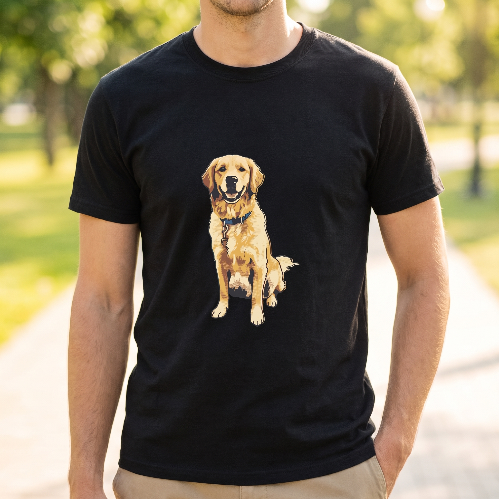 ヴィンテージプリントTシャツの着用イメージ(ブラック)