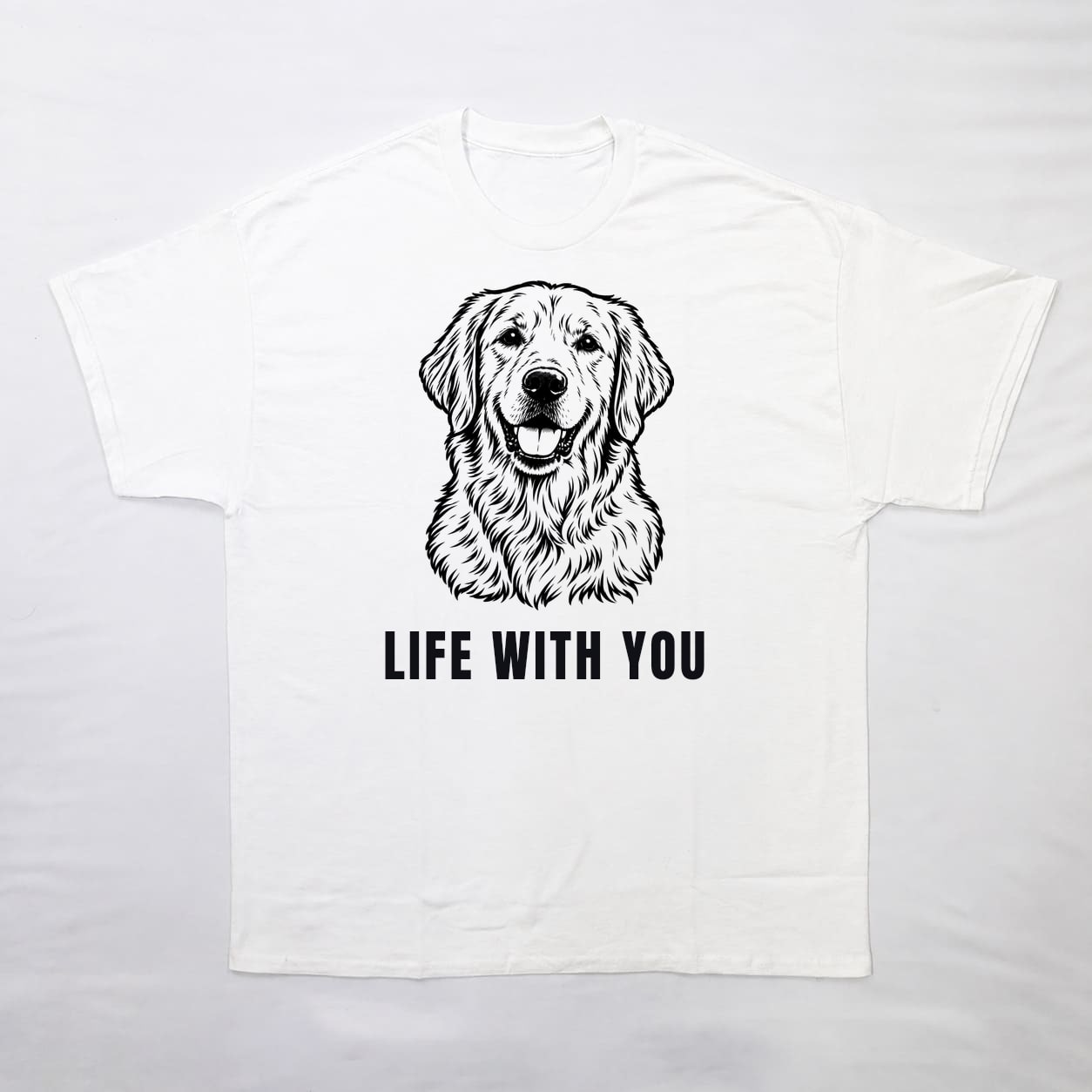 ボールドラインTシャツの正面イメージ(ホワイト)