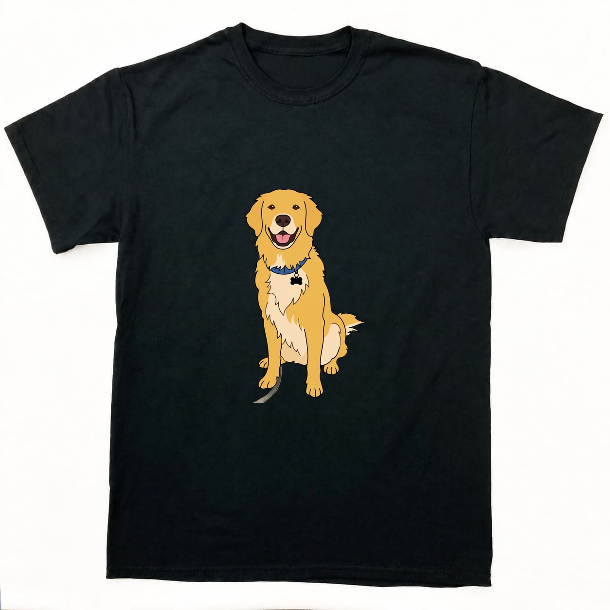 イラストプリントTシャツの正面イメージ(ブラック)