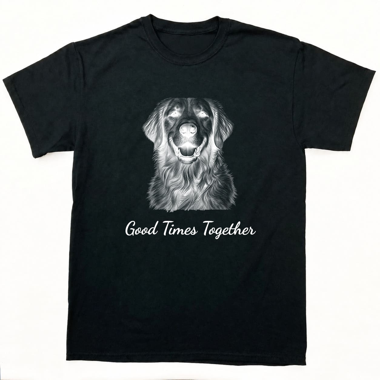 ハーフトーンTシャツの正面イメージ(ブラック)