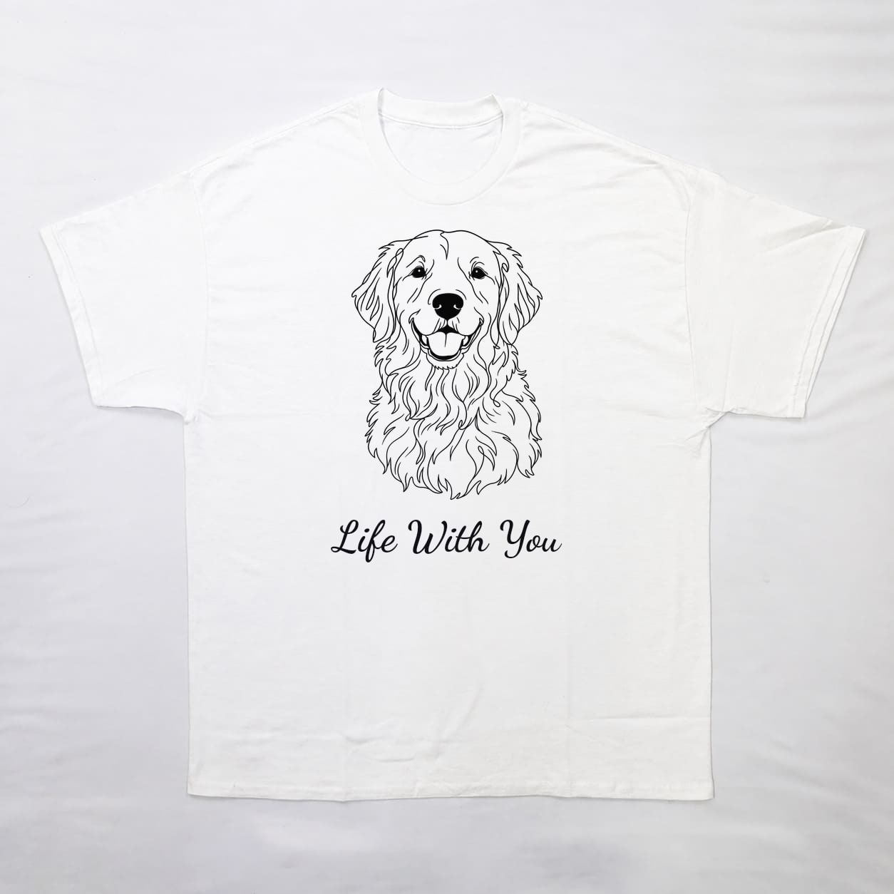 ワンラインTシャツの正面イメージ(ホワイト)