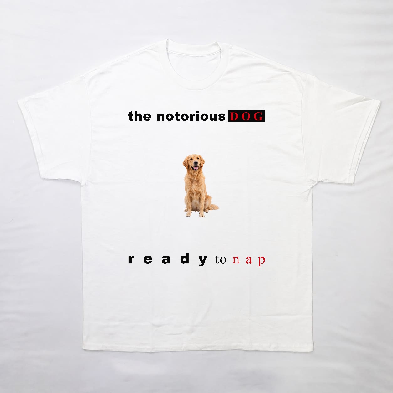 READY TO NAP Tシャツの正面イメージ(ホワイト)