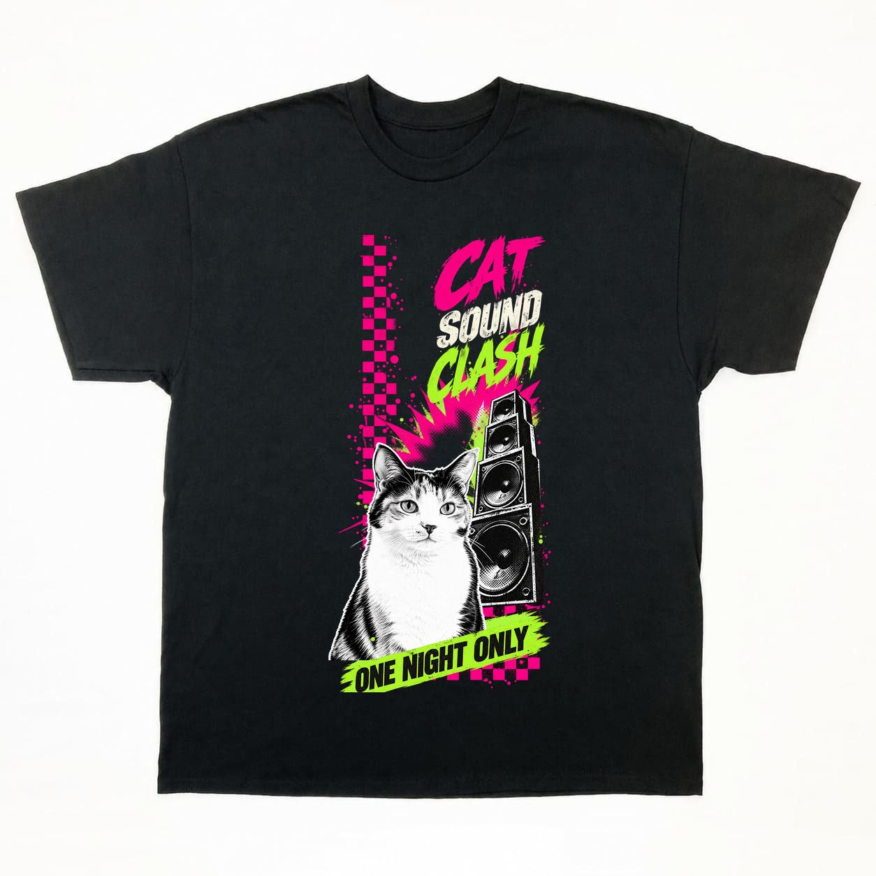 SOUND CLASH Tシャツの正面イメージ(ブラック)