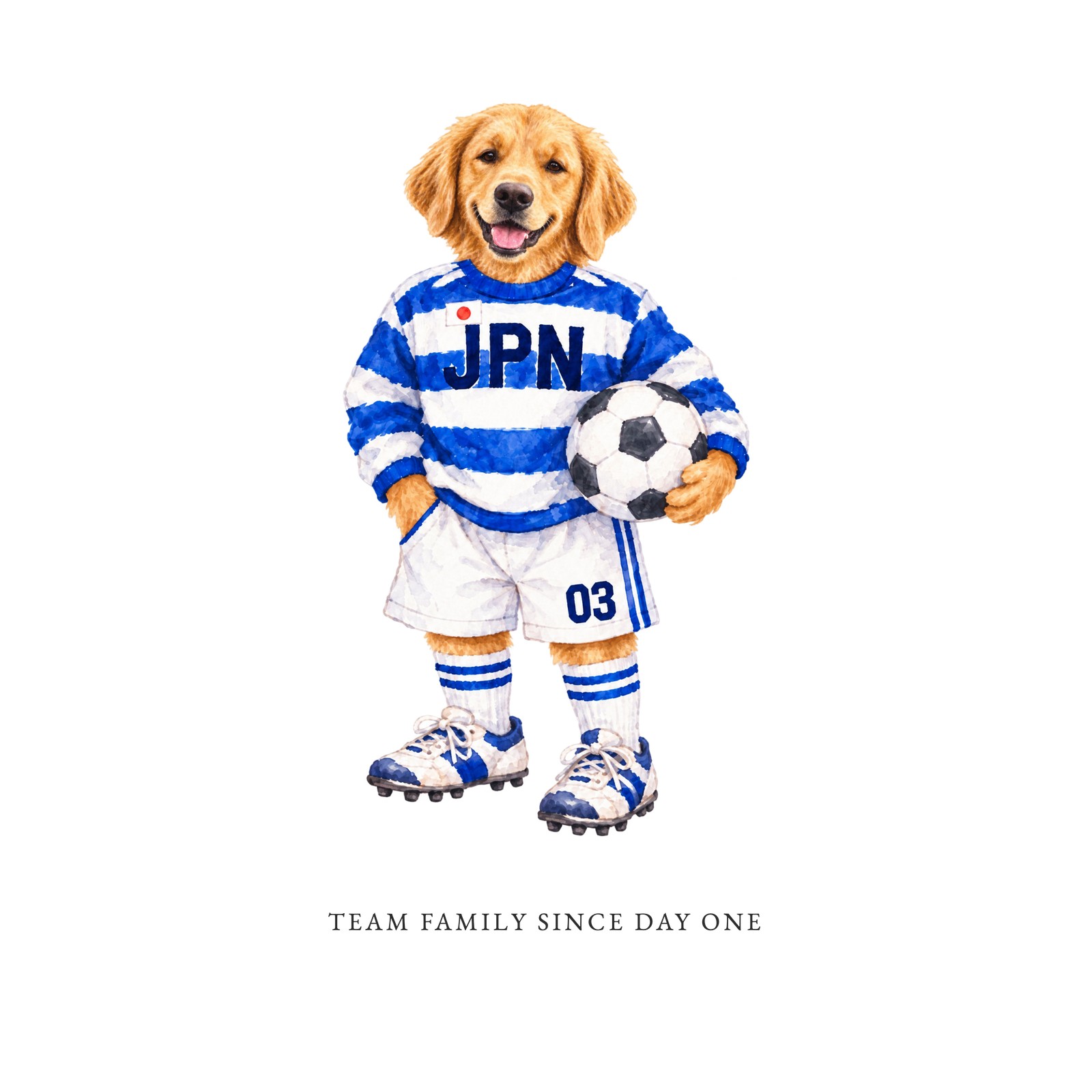 TEAM FAMILY Tシャツのデザイン(プリント部分・犬)